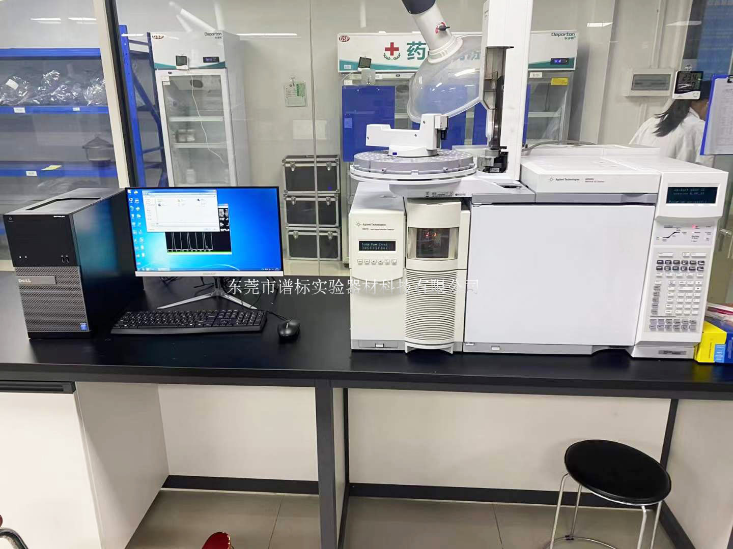 安捷倫氣質聯(lián)用儀GCMS 6890N-5975 在廣東某檢測安裝調試